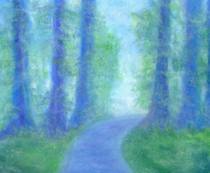 A Walk in the Woods - Oil Pastel - 14 X 17 - $170