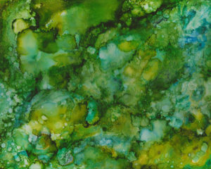 It is a Dog's Day - Alcohol Ink on Plexiglass - 16 X 20 - Sold - Print Available