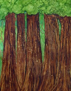 Redwood Forest -Alcohol Ink - 11 X 14 - $170