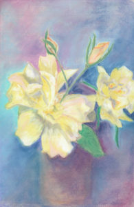 Soft Yellow Flowers - Pastel - 13 X 20 - Sold - Print Available