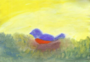 SpSpringtime Nesting - Watercolor - 12 X 17 - $145