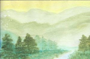 Summer Evergreens - Watercolor - 5 X 8 - $90