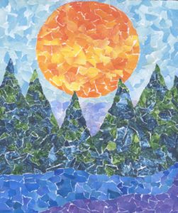 Here Comes the Sun - Paper Mosaic - 13 X 16 - $250