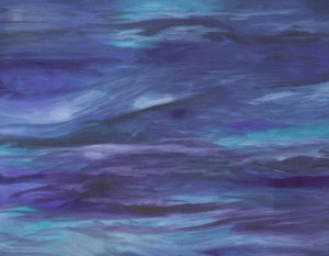 An Ocean Moonrise - Watercolor - 20 X 25 - $350