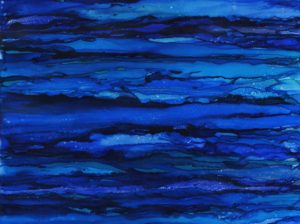 Blue Water - Alcohol Ink - 18 X 24 - $300