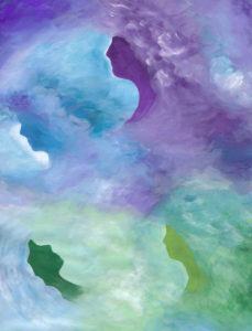 Cloud Profiles - Watercolor - 20 X 26 - $300