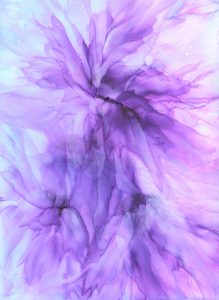 Feathery Flowers - Alcohol Ink- 12 X 16 - $160