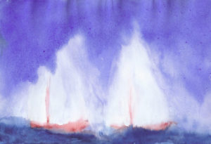 Sailing - Watercolor - 8 X 12 - Sold - Print Available