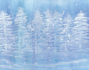Snowy - Watercolor - 11 X 14 - $125