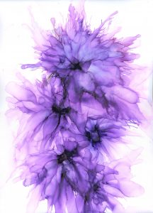 Tara's Bouquet - Alcohol Ink - 12 X 16 - Sold - Print Available