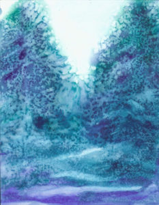 Winter Rain - Watercolor - 8 X 11 - $125