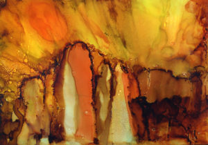 Jack's Cliffs - Alcohol Ink 5 X 7 - Sold - Print Available