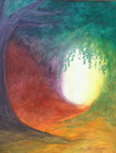 Light in the Forest - Watercolor - 8 X 11 - Sold - Print Available