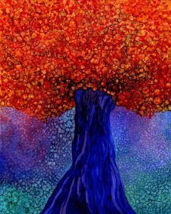Tree Beauty - Alcohol Ink - 11 X 14 - $170 - Sold - Available