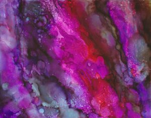 Beautiful Eruption - Alcohol Ink - 11 X 14 - Sold - Print Available