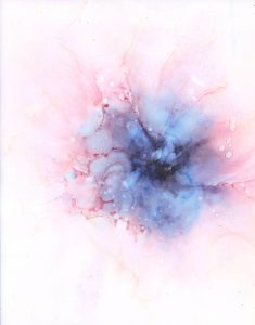Flower Nebula - Alcohol Ink - 9 X 11 - $125