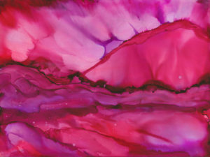 Pink Light of Dawn - Alcohol Ink 9 X 12, $150