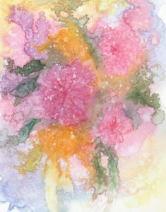 Pink Petunias - Watercolor 10 x 14 - $150