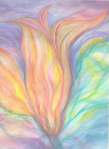 Flowering - Watercolor Veil Painting 22 X 30 - $450