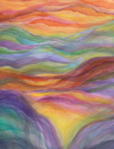 River Valley - Watercolor Veil Painting 12 X 16 - SOLD - Print Available